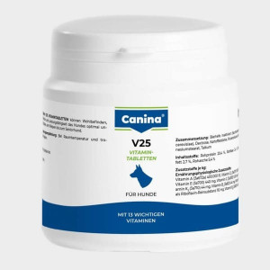 CANINA V25 papildbarība suniem Vitamīni, minerālvielas 100g N30